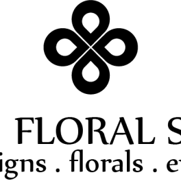 Logo for Luxe Floral Studio with a floral icon and text