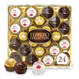 Box of Ferrero Collection chocolates with assorted wrapped truffles