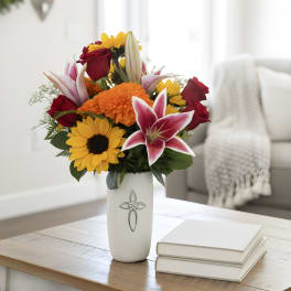 Heaven’s Promise™ Cross Vase Arrangement