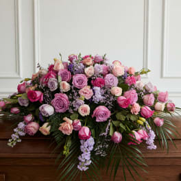 Garden of Grace™ Pink & Lavender Casket Spray
