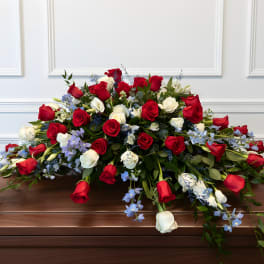 Patriotic Honor Casket Spray