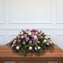 Lavender Grace Casket Spray