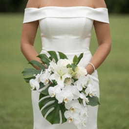 Island Elegance™ Cascading Orchid Bridal Bouquet