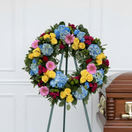 Sunshine & Sky Tribute Wreath