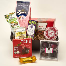 Assorted chocolate gift box with multiple candy packages