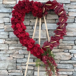 Open Heart Red Rose Tribute