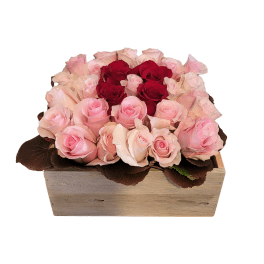 Boxed Rose Arrangement , Customizing is possible