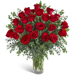 Two Dozen Red Hot Roses