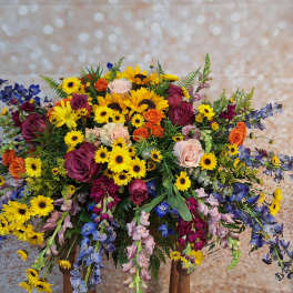 Colorful Memories Casket Spray