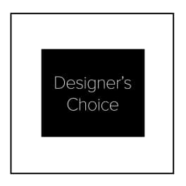 Black-and-white designer's choice placeholder card