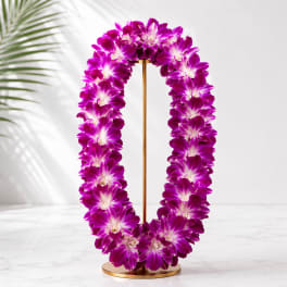 Purple Dendrobium Orchid Lei