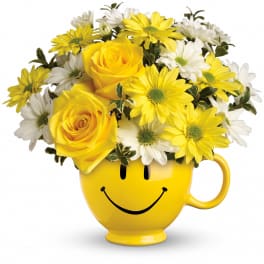 Teleflora's Be Happy Bouquet With Roses