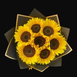 Simply, Sunflowers Wrapped Bouquet
