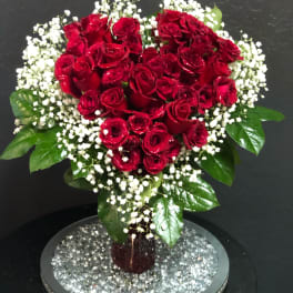 Heart within Heart Shaped Bouquet