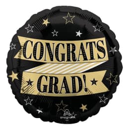 "Congrats Grad!" Mylar Stars Balloon