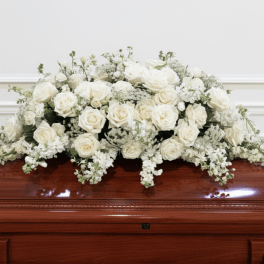 White Casket Cover