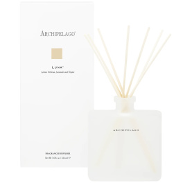 White Archipelago fragrance diffuser with reed sticks and box