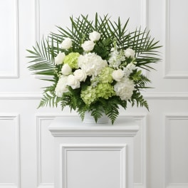 Hydrangea and rose floor spray