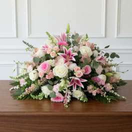 Pink Garden Casket Spray
