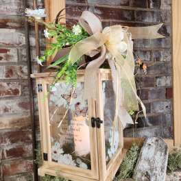 Eckert Florist's "Gone Yet Not Forgotten..." Large Copper Top Lantern *OUR LOCAL DELIVERY ONLY