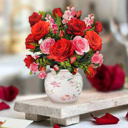 Mini Blooming Roses Pop-Up Card