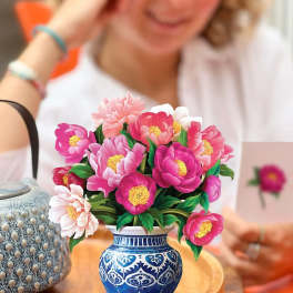 Mini Peony Paradise Pop-Up Card