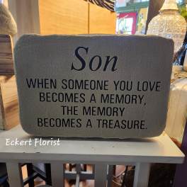 Eckert Florist's "Son..." Memorial Stone