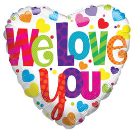 "We Love You" Mylar Balloon