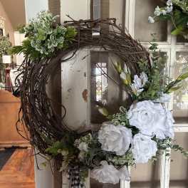Spring Garden Silk Grapevine Wreath