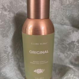 Claire Burke Original room spray bottle with a copper cap