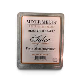 Pack of scented wax melts in a metal tray