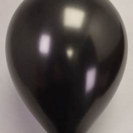 Single black balloon on a plain background