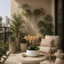 Peach Phalaenopsis Orchid Arrangement – 6 Stem Elegant Design