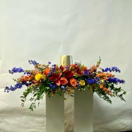 Fallen Leaves Urn Wreath
