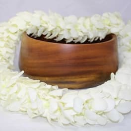 Double Orchid White Lei