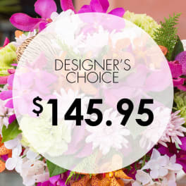 Mixed pink, white, and yellow flowers with a price label overlay