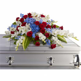 Distinguished Service Casket Spray by Teleflora