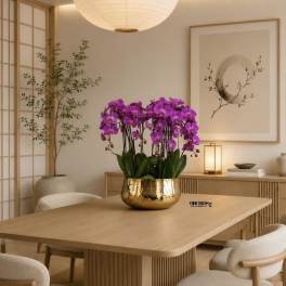 Purple Phalaenopsis Orchid Arrangement – 12 Stem Exclusive Design