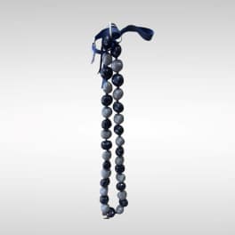 Kukui Nut Lei Navy Blue and Grey