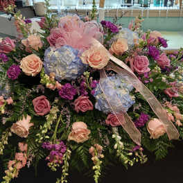 Pink Splendor Casket Cover