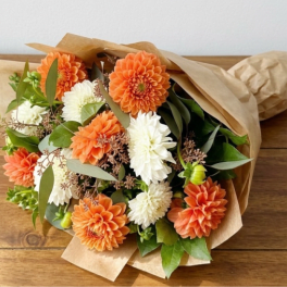 Dozen Dahlias Handtied Bouquet
