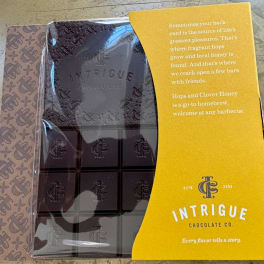 Intrigue Chocolate Co. Hops & Clover Honey Chocolate Bar