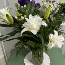 Double Bloom Lilies Arrangement