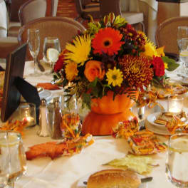 Pumpkin floral arrangement