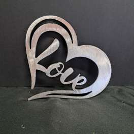 Metal Heart wall hanger Love