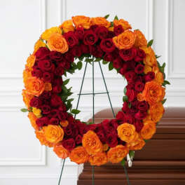 Radiant Memorial Wreath on 60" easel