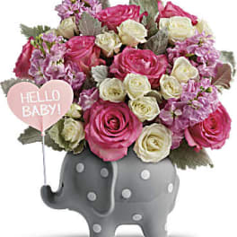 HELLO SWEET BABY BY TELEFLORA- PINK