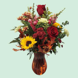 Fall Fire Vase