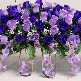 Lavendar and Purple Headstone Saddle