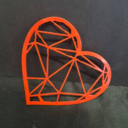 Metal Heart wall hanger Geometric